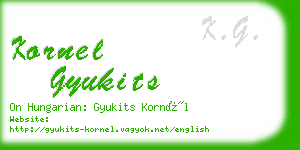 kornel gyukits business card